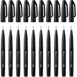 Ses15c brush sign pen touch feutres pinceaux a pointe souple encre aquarellable noir - lot de 10 Ses15c brush sign pen touch feutres pinceaux a pointe souple encre aquarellable noir - lot de 10