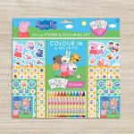 Set 500 pices coloriage, crayons de couleur & stickers - - peppa pig