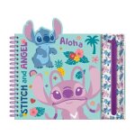 Set de coloriage - disney - stitch & angel - carnet, trousse et 5 crayons - licence officielle - multicolore ...