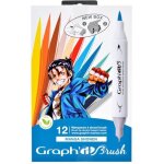 Set manga shonen de 12 marqueurs a alcool graph'it brush & extra fine Set manga shonen de 12 marqueurs a alcool graph'it brush & extra fine