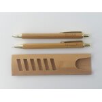 Set stylo + crayon porte - mine ecologique avec etui en carton recycl