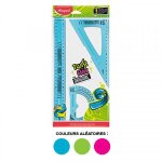 Set de tra�age - r�gle - rapporteur - 2 equerres - incassable - maped