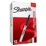 Sharpie lot de 12 marqueurs permanent rt rétractable pointe ogive noir Sharpie lot de 12 marqueurs permanent rt rétractable pointe ogive noir
