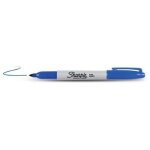 Sharpie lot de 6 marqueurs permanent fine, bleu