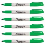 Sharpie lot de 6 marqueurs permanent fine pointe ronde vert