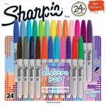 Sharpie electrop pop lot de 3 marqueurs fins a encre ind�l�bile couleurs assorties lot de 24