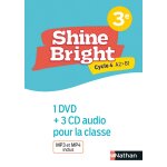 Shine bright 3e cycle 4 a2 - b1 - coffret 1 dvd + 3 cd audio pour la classe - edition 2022