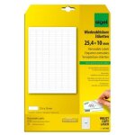 Sigel la202 paquet de 25 feuilles a4 pour 4725 etiquettes amovibles aux bords arrondis 25, 4 x 10 mm ...