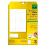 Sigel la210 paquet de 25 feuilles a4 pour 675 etiquettes amovibles aux bords arrondis 63, 5 x 29, 6 mm ...