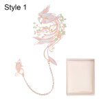 Signet de style chinois avec pampilles, pendentif, clip de livre r�tro, marque - page en m�tal, papeterie ...