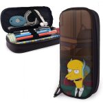 Simpsons trousse a crayons en cuir grande capacité avec fermeture eclair pour etudiants Simpsons trousse a crayons en cuir grande capacité avec fermeture eclair pour etudiants