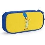 Simpsons trousse a crayons de grande capacité avec double fermeture eclair rose / bleu Simpsons trousse a crayons de grande capacité avec double fermeture eclair rose / bleu