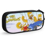 Les simpsons trousse a crayons mignonne avec fermeture eclair pour stylos, sac de rangement pour etudiants, ...