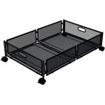 Sous le lit, bacs de rangement pour couettes, tiroir en fer roulant de grande capacit pour vtements, ...