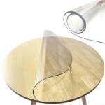 Sous - main rond en pvc transparent, epaisseur 2 mm, impermable, disponible en 5 tailles, 60 cm, transparent ...