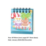 Spirale de lapin ours de dessin anim� kawaii, d�coration de bureau, calendrier a bascule pour l'�cole, ...