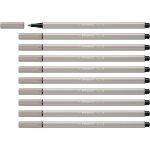 Stabilo lot de 10 stylos feutre dessin pen 68, gris perle