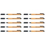 Stabilo lot de 10 stylos feutre greenpoint pointe large 0, 8 mm noir