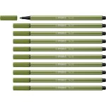 Stabilo lot de 10 stylos feutre pen 68, vert mousse
