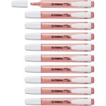 Stabilo lot de 10 surligneurs de poche swing cool pointe biseautée 1 - 4 mm rouge Stabilo lot de 10 surligneurs de poche swing cool pointe biseautée 1 - 4 mm rouge