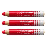 Stabilo lot de 3 crayons marqueur markdry - rouge
