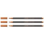 Stabilo lot de 3 feutres mtallis  pen 68 metallic - pointe moyenne - cuivre