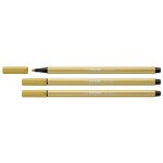 Stabilo lot de 3 stylos feutre pen 68, vert kaki