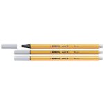 Stabilo lot de 3 stylo - feutres point 88 pointe fine 0, 4 mm gris clair