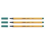Stabilo lot de 3 stylo - feutres point 88 pointe fine 0, 4 mm turquoise