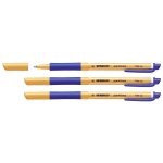 Stabilo lot de 3 stylos roller encre gel pointvisco pointe fine 0, 5 mm bleu