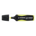 Stabilo lot de 3 surligneurs green boss pte biseaute 2 - 5 mm jaune