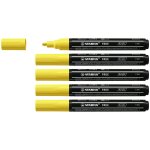 Stabilo lot de 5 marqueurs pointe moyenne free acrylic t300 jaune