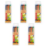 Stabilo lot de 5 pochettes de 4 stylos bille r�tractable pointball trac� 0, 5 mm, couleurs assorties