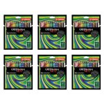 Stabilo lot de 6 etuis de 24 crayons de couleur greencolors arty hexagonal en bois certifie fsc mine ...
