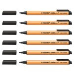 Stabilo lot de 6 stylos feutre greenpoint pointe large 0, 8 mm noir