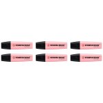 Stabilo lot de 6 surligneurs boss original pastel ptale de rose