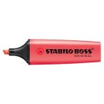 Stabilo lot de 6 surligneurs  boss original  rouge