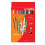 Stabilo color swano - crayon de couleur - couleurs vives assorties - 2. 5 mm - pack de 18