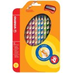 Stabilo easy color etui de 12 crayons de couleur ergonomique assortis spécial gaucher Stabilo easy color etui de 12 crayons de couleur ergonomique assortis spécial gaucher