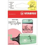 Stabilo etui 3 surligneurs boss mini pastellove menthe rose turquoise