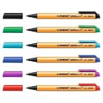 Stabilo green pochette de 6 stylos - feutres 0, 8 mm couleurs assorties