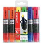 Stabilo luminator pochette de 6 surligneurs encre liquide jaune / vert / rouge / bleu fonc� / orange ...