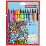 Stabilo pen 68 - feutre - couleurs assorties - encre a l'eau - 1 mm - moyen - pack de 18