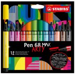 Stabilo pen 68 max stylo - feutre beige, noir, bleu, marron, vert, bleu clair, vert clair, orange, rose, ...