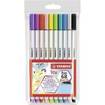 Stabilo pochette de 10 feutres pinceau pen 68 brush assortis