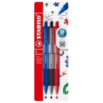 Stabilo stylo bille r�tractable pointball colorful, 3 pi�ces