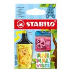 Stabilo surligneur boss mini animal vibes, etui carton de 3