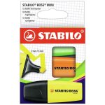 Stabilo surligneur boss mini, etui en carton de 3 jaune, vert et orange