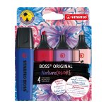 Stabilo surligneur boss original naturecolors, etui de 4