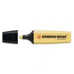 Stabilo surligneur pastel boss jaune. pointe biseaute
